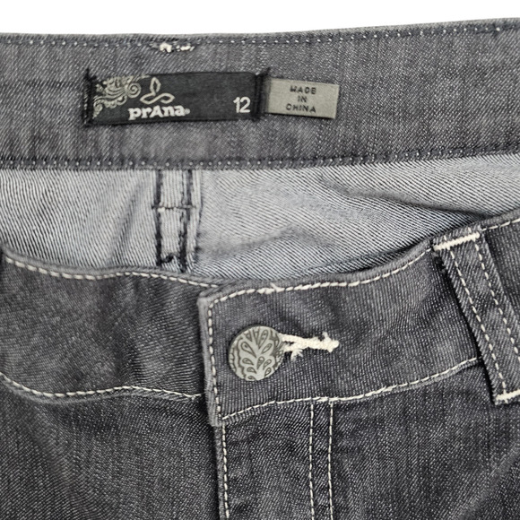 Prana Jeans Women's Size 12 Gray Straight Leg Slim Fit - Picture 10 of 15